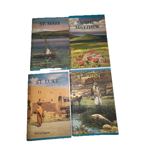 LUKE, MARK, JOHN, MATTHEW SMALL POCKET SIZE BOOKLET AMERICAN BIBLE SOCIETY 1952 - Picture 1 of 6